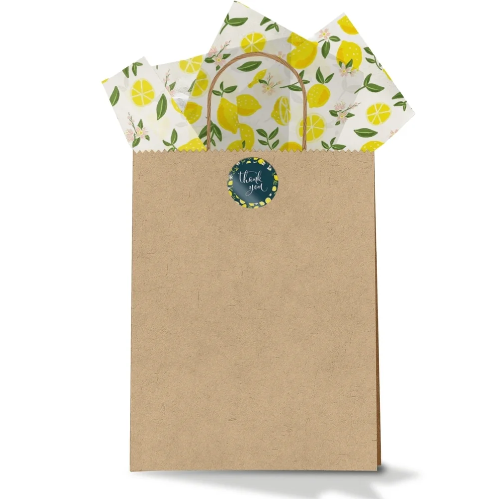 100 pc Lemon THEMED Thank you Cards & Stickers  BUNDLE